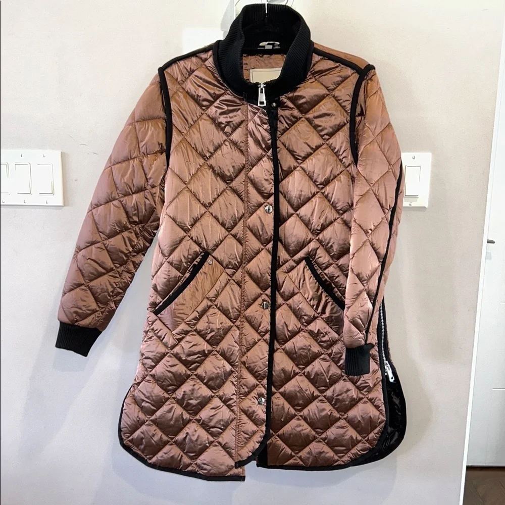 Adroit Atelier Libby Quilted Long Jacket Sepia Bronze - Picture 5 of 14